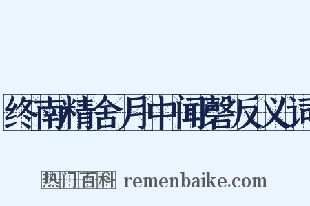 终南精舍月中闻磬反义词是什么意思的图片